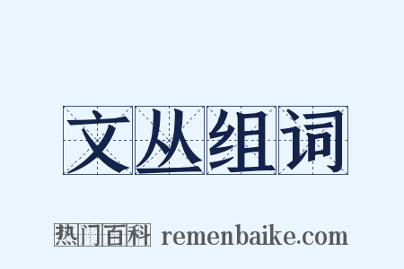 文丛组词是什么意思的图片